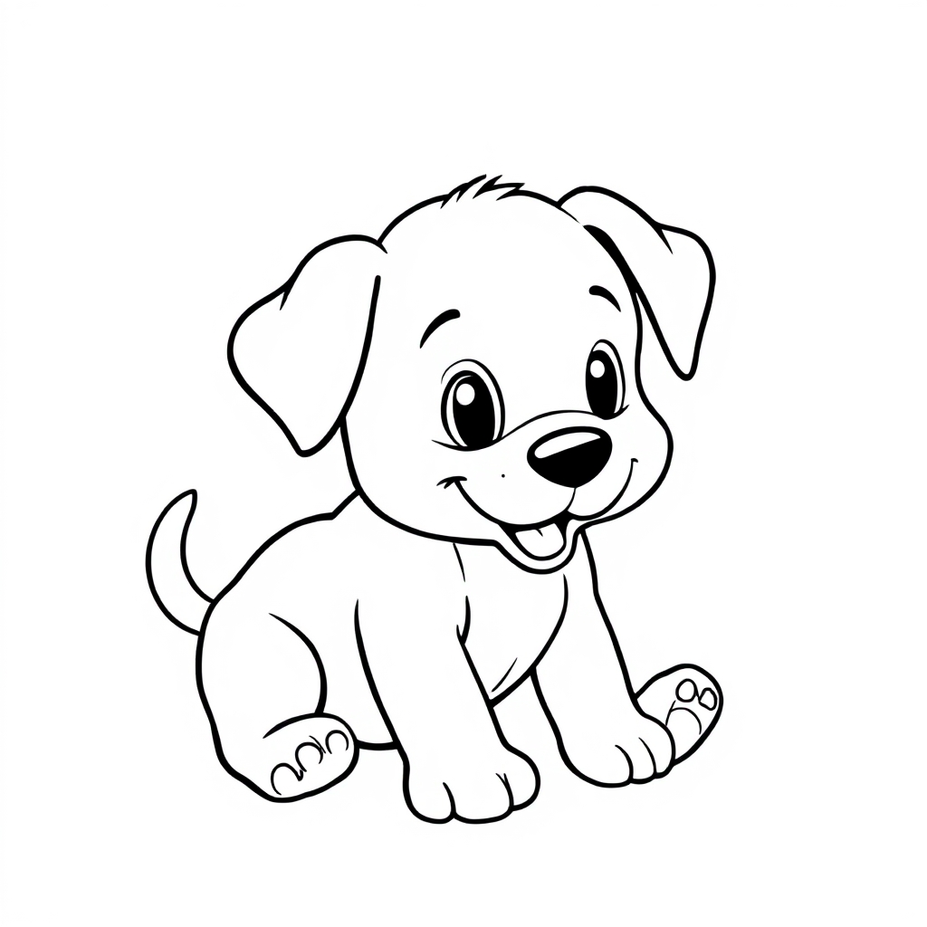 Puppies coloring page