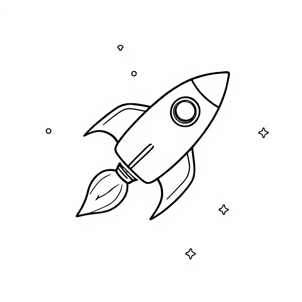 Space coloring page