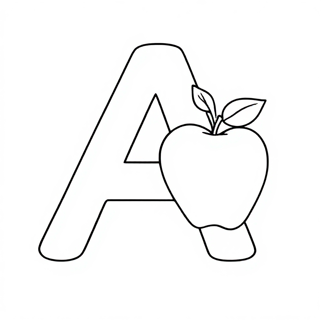 Alphabet coloring page