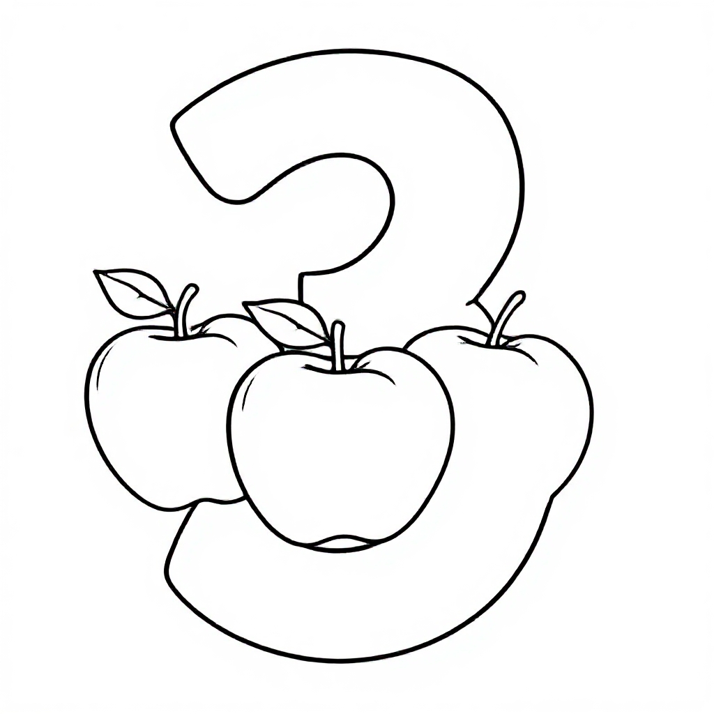 Numbers coloring page